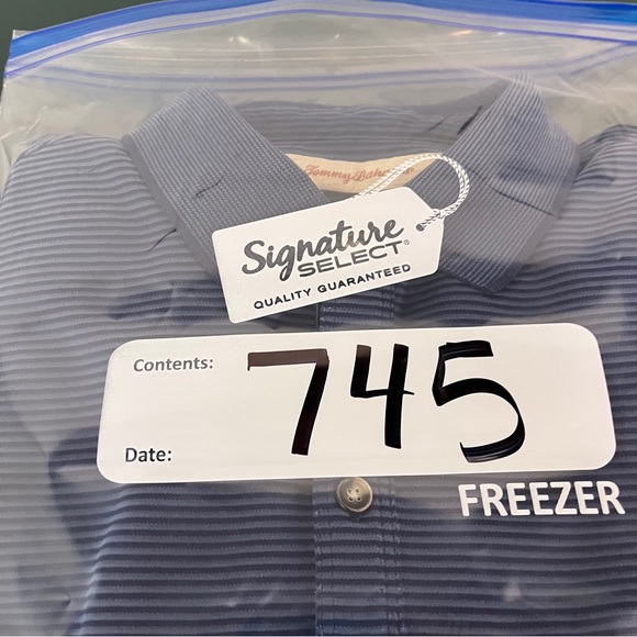 Tommy Bahama Polo Shirt Mens Large Blue Modal Blend Striped Short Sleeve (745) - Picture 8 of 8